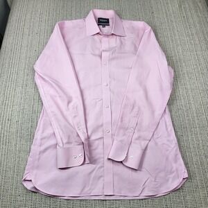 Bonobos Shirt Mens 16.5 34/35 Pink Slim Fit Wrinkle Free Dress Long Sleeve
